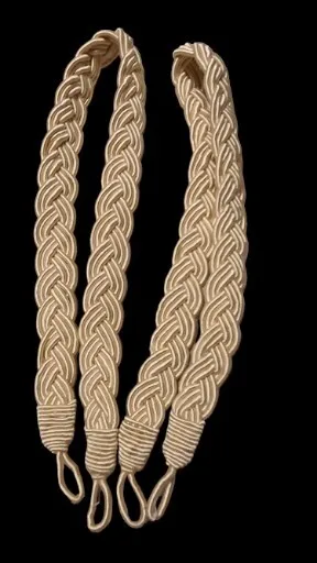 2 Durable Curtain Tie Backs Rope Cord Drapery Holdbacks Braided