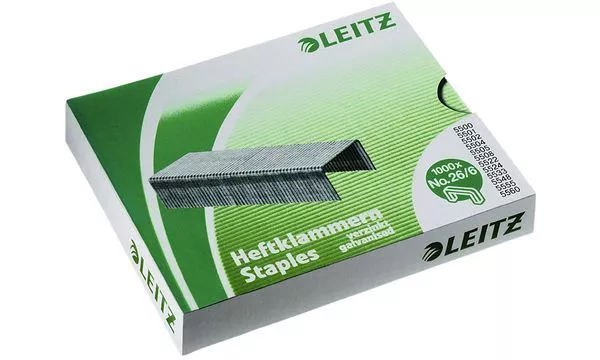 1000x LEITZ Heftklammern 24/6 verzinkt Takkernadeln 24 6 Standard Klammern