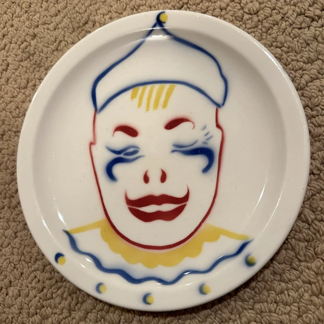 Syracuse China Union Pacific Railroad Dining Car Childs Plate Clown 8 1/4"