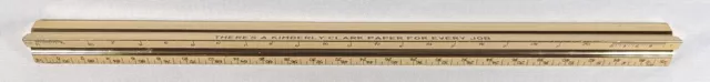 Drafting Ruler Architect Sale Advertising Brass Tone Metal 3 Sided