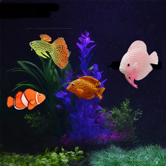 Acquario artificiale Glow In The Dark ornamento pesci rossi fai da te vasca per pesci decoratiH7