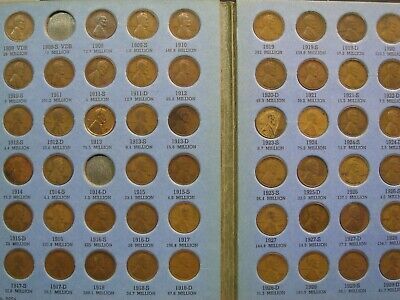 Near Complete 1909-1974 Lincoln Wheat Cent Set includes 1909-S 1931-S