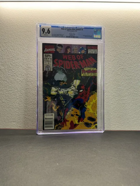 Web of Spider-Man Annual #6 FN 1990 cgc 9.6 new slab comic NEWSSTAND!