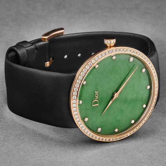 Christian Dior Women's 'La D De Dior' Diamond Bezel Jade Dial CD043171A003 2