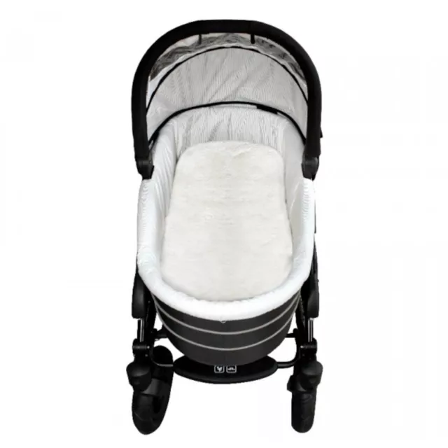 Heitmann Felle Lammfelleinlage echtes Lammfell für Kinderwagen Buggy 33x73 cm