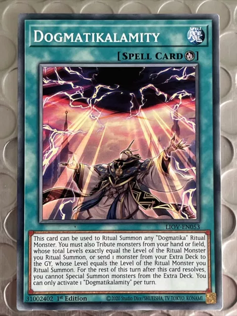 LIOV-EN053 Dogmatikalamity | 1st Edition Common | YuGiOh Trading Card Spell TCG