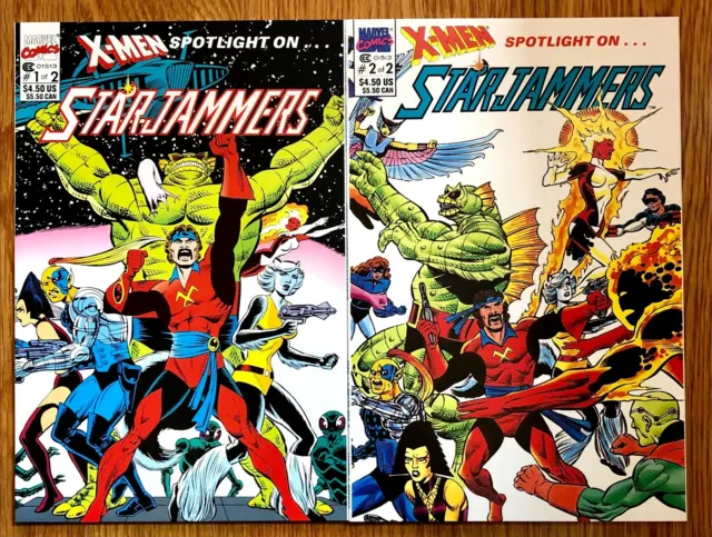 X-MEN SPOTLIGHT ON STARJAMMERS #1 2 Complete Series Marvel 1990 Dave Cockrum VF