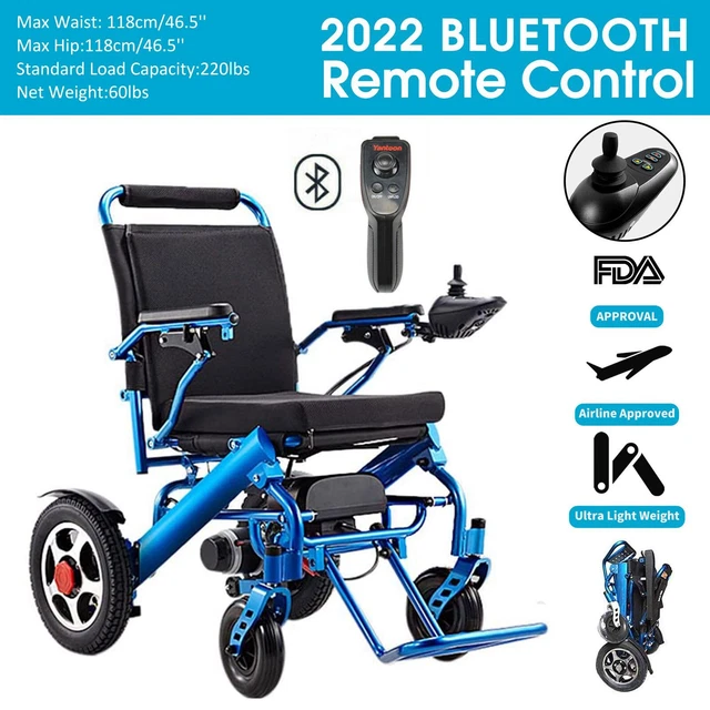 BLUETOOTH REMOTE CONTROL Electric Motorized Power Wheelchair