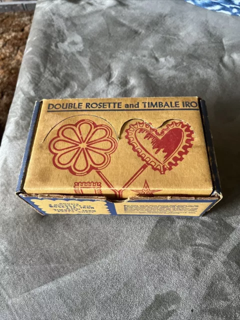 Vintage Nordic Ware Double Rosette and Timbale Iron - 4 Molds