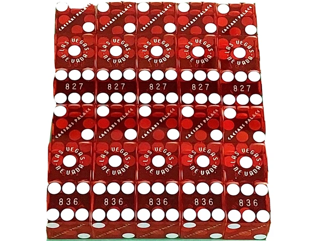 Dice Casino Caesar's Palace Las Vegas 6-Sticks(30-Dice) Matching Number (041123)
