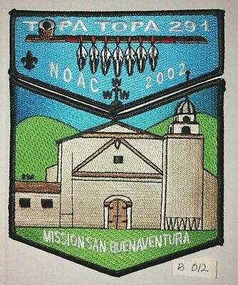 NOAC 2002 TOPA TOPA LODGE #291 - MISSION SAN BUENAVENTURA 2pc SET