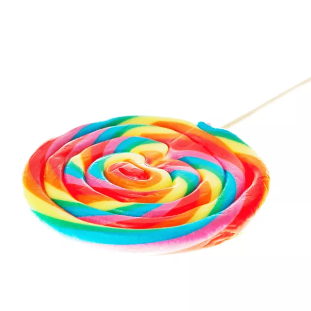 Arco Iris Espiral Lolly Maxi Extra Grande Fruta Piruleta Mega 200g