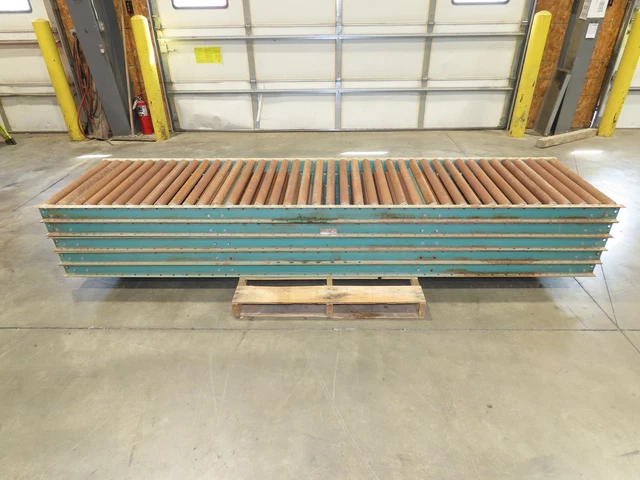 Roach 30"x 10' Gravity Roller Conveyor 27"BF 1.9" Roller 5-Sections 50'