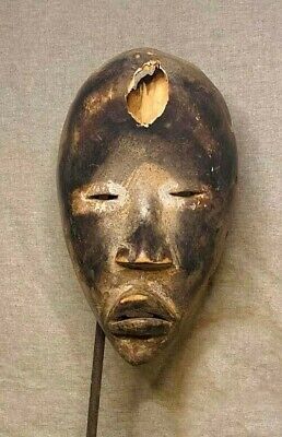 African art handcrafted from one piece wood mask DAN PASSEPORT MASK 208