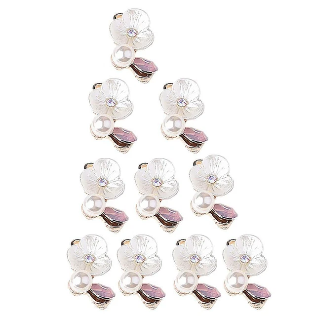 10 Stück DIY Blume Perle Strass Anhänger Charms Schmuck
