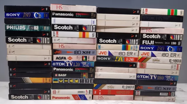 Lotto Di  64 Videocassette Vhs Registrate