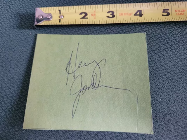 Henry Jordan Green Bay Packers Signed Cut AUTOGRAPHED Autograph HOF (D. 1977)