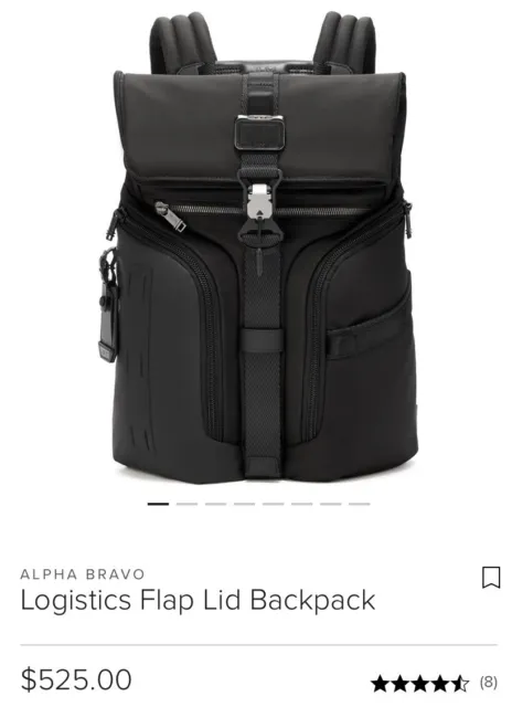 TUMI Alpha Bravo Black Logistics Flap Lid Backpack