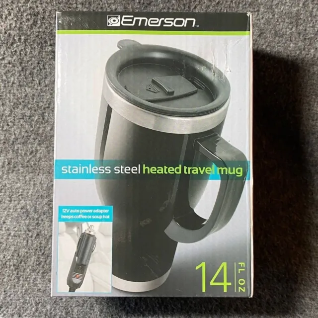 Emerson Stainless Steel Heated Travel Mug 14 Fl Oz new