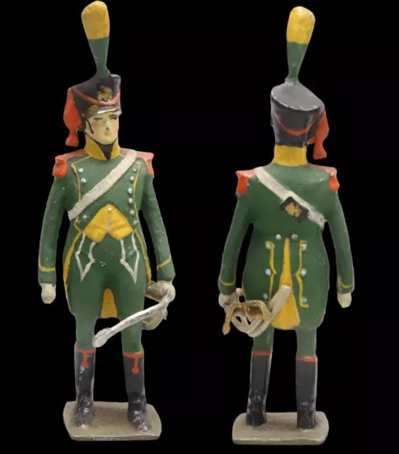 VERTUNNI Figurine OFFICIER CHASSEUR A CHEVAL / antique toy soldier