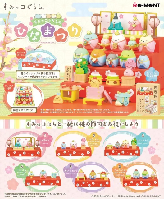 Re-Ment Sumikko Gurashi Doll's Festival Hinamatsuri 6 piezas CAJA completa NUEVO