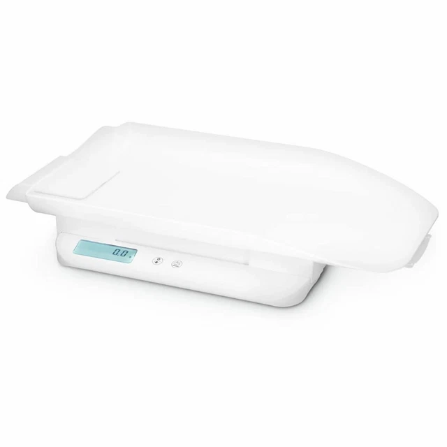 Alecto Babywaage BC-55 Waage Kleinkindwaage Tischwaage mit Messstab Weiß