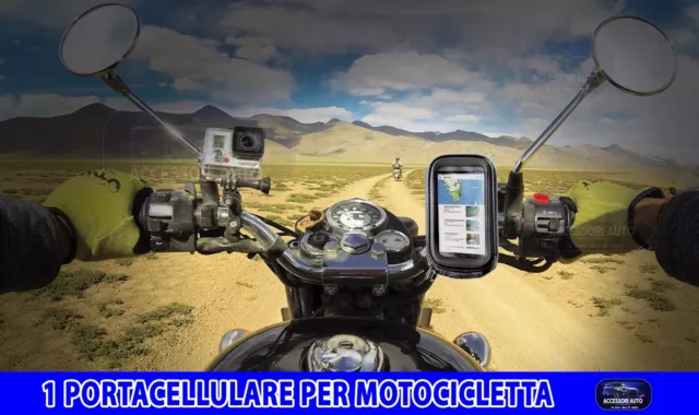 Porta cellulare manubrio moto bicicletta impermeabile 1 custodia per smartphone