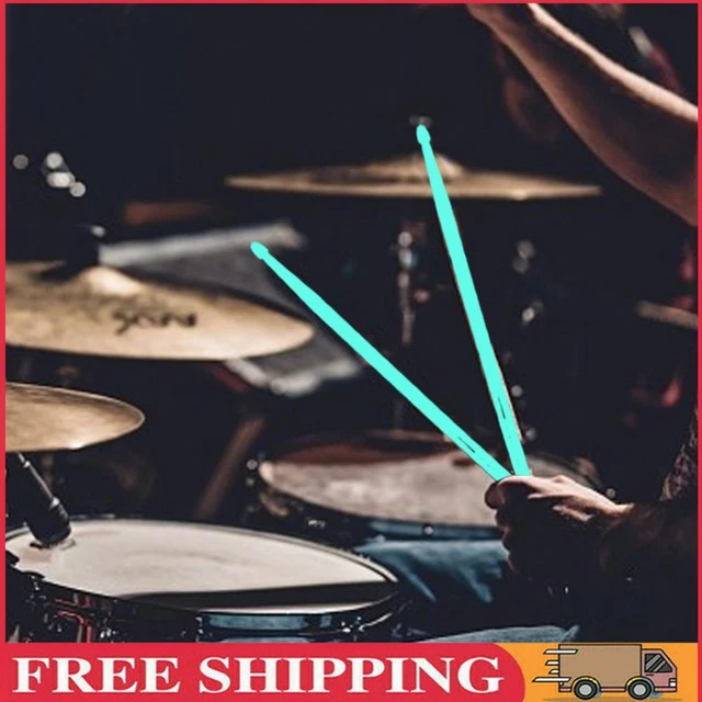 2 Pcs 4 Color Nylon Light Up Drum Sticks for Adults Kids Professional (White)
