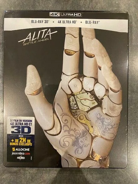 ALITA BATTLE ANGEL - STEELBOOK COLLECTOR-  film 4K ULTRA HD + BLU-RAY 3D zone B