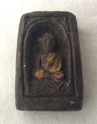 Amuleto Thai Buda Enclave Templo Talisman de Barro Cocido Tailandia tc46