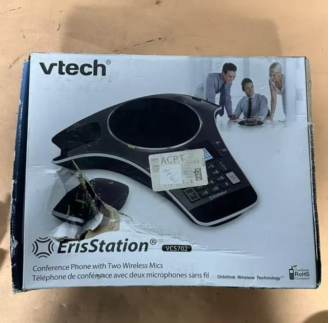 VTech VCS702 ErisStation Conference Phone With Two Wireless Mics