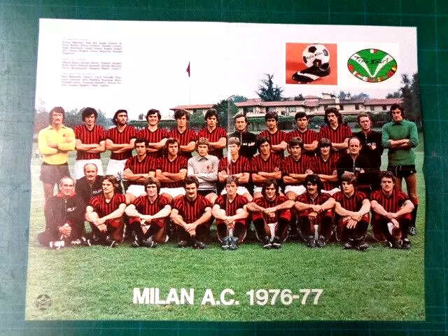 POSTER MILAN AC 1976 77 cm 50 X 40 ca EUR 15,00 - PicClick IT
