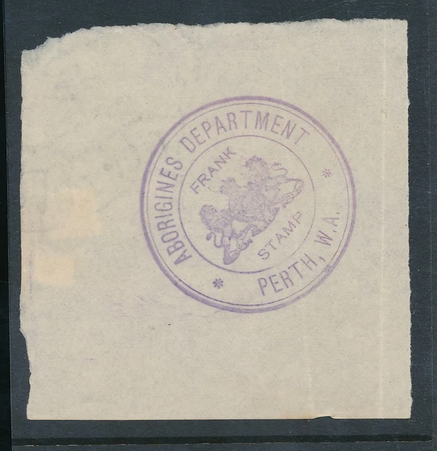 Australia Perth Aborigines Department Official Handstamp Frank