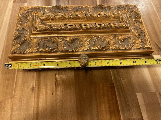 Vintage, The Bombay Company, Gold Trinket/Jewlery/Remote Box.  Preowned