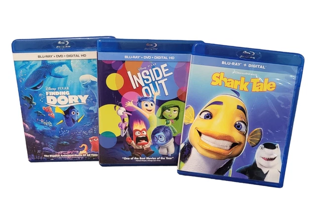 LOT DE 3 Disney Pixar Dreamworks Blu Ray DVD conte de requins Finding ...