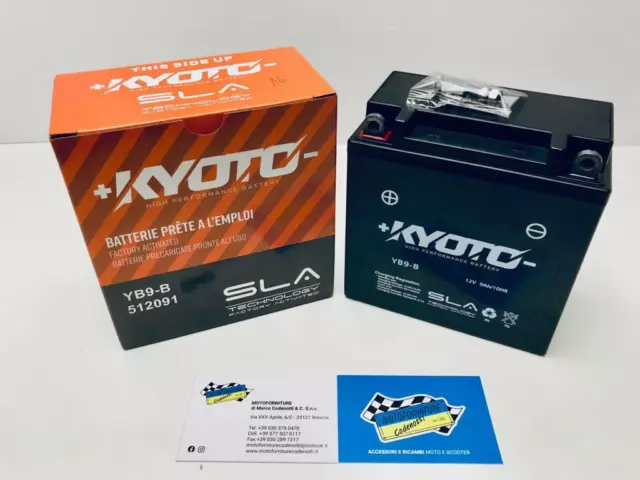 Batteria KYOTO YB9-B = YUASA YB9-B Sigillata e Carica 12 V 9 AH/10 HR 512091