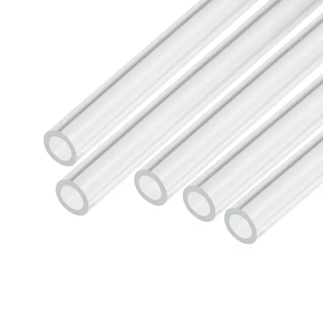 9pcs Acrylic Pipe Clear Rigid Tube 7mm ID 10mm OD 6" for Lamps and Lanterns