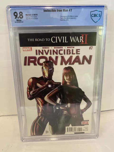 Invincible Iron Man #7 9.8 1st App Riri Williams/Iron Heart Tomoe 2016 Cbcs CGC