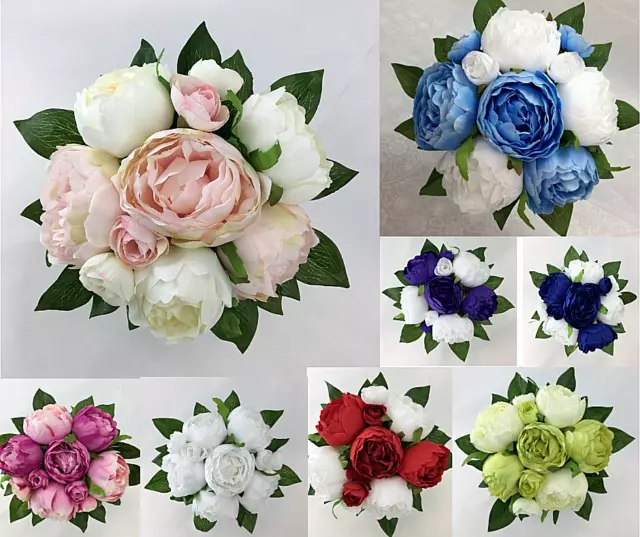 Artificial Flower Peony Flowers Bridesmaid/Wedding Bouquet cintahomedeco 2