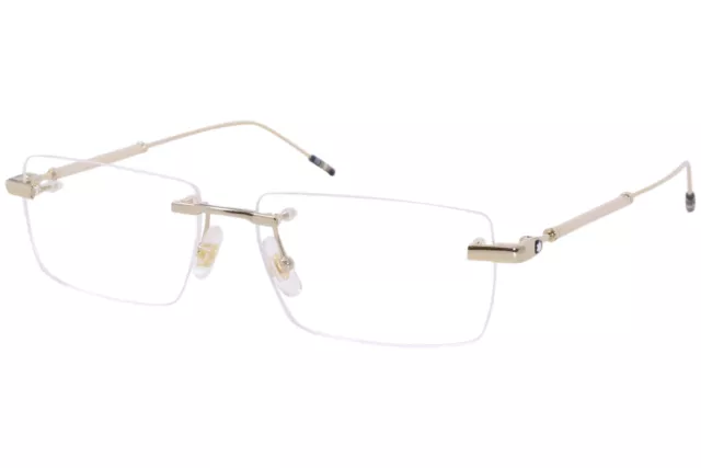 Mont Blanc Established MB0112O 002 Eyeglasses Men's Gold Rimless Optical Frame