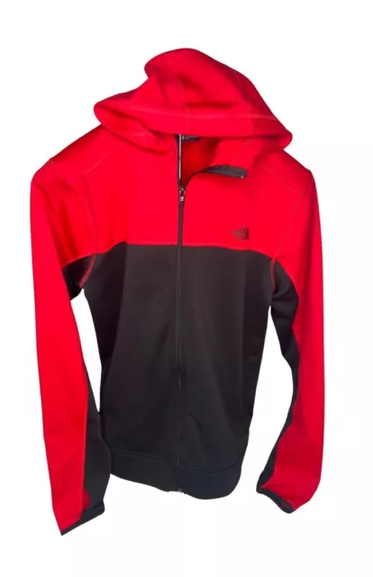 The North Face Lightweight Full Zip Hoodie Jacket Red & Black - Men's Size Small