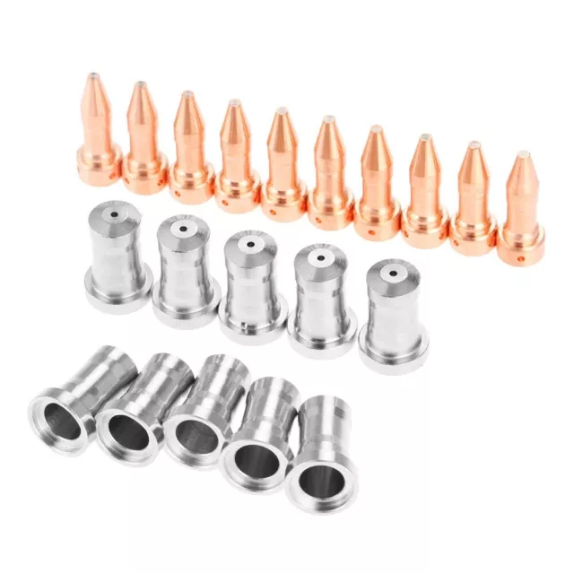 20Pcs Nozzles 33418 Electrodes 33366XL 80A for PT-23 PT-27 Plasma Cutter Torch