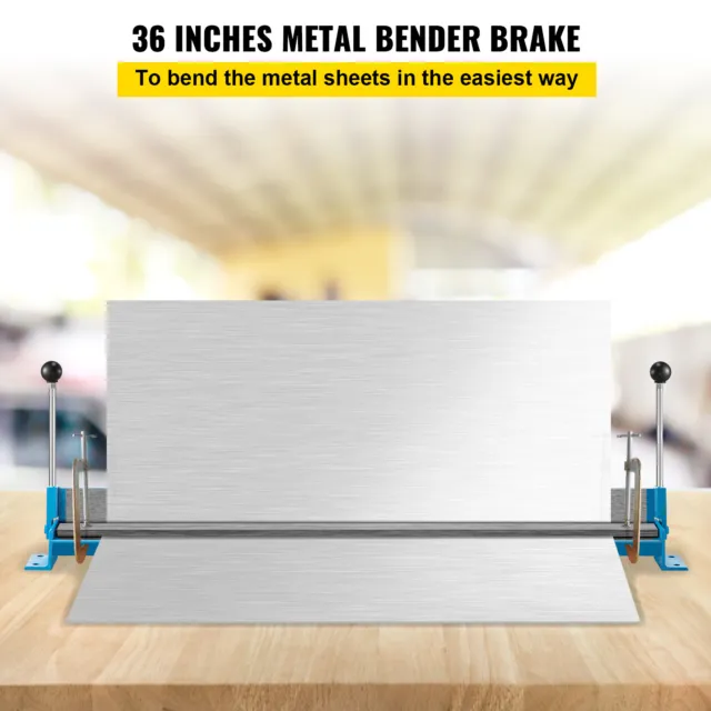 VEVOR 36" Sheet Metal Bender 0-90°Brake Bending 14 Gauge w/ 2 C-shaped Clamps 2
