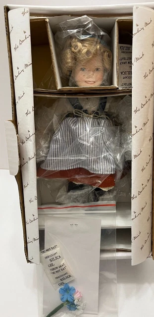 Vintage Shirley Temple Heidi Movie Classics Danbury Mint Porcelain Doll COA CUTE