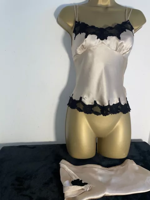 La Senza Gold Pure Silk Camisole Set Size 6