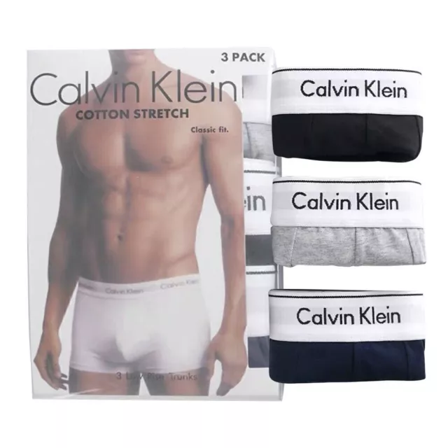 New 3Pcs Calvin Klein Mens Boxers Trunks Several Classic Fit Ck S - Xl Gift