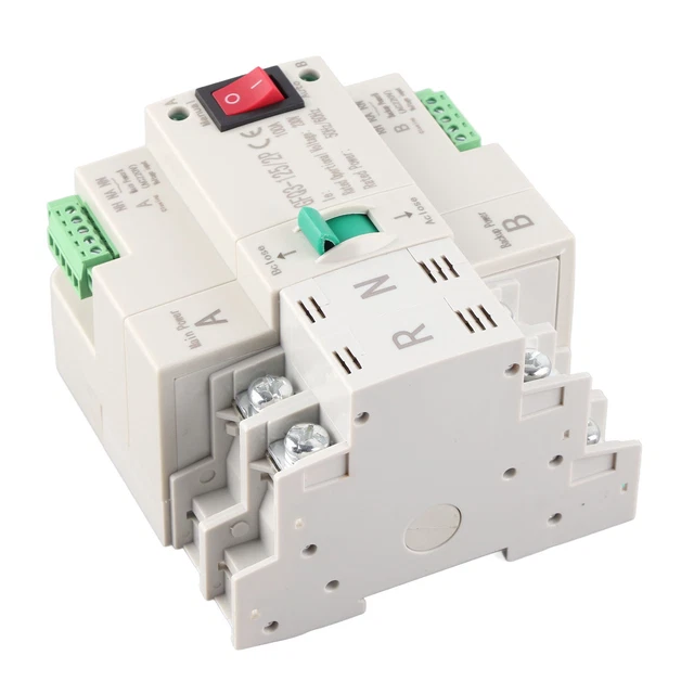 (100A)Dual Power Automatic Transfer Switch AC 230V Silver Contact Power Switch