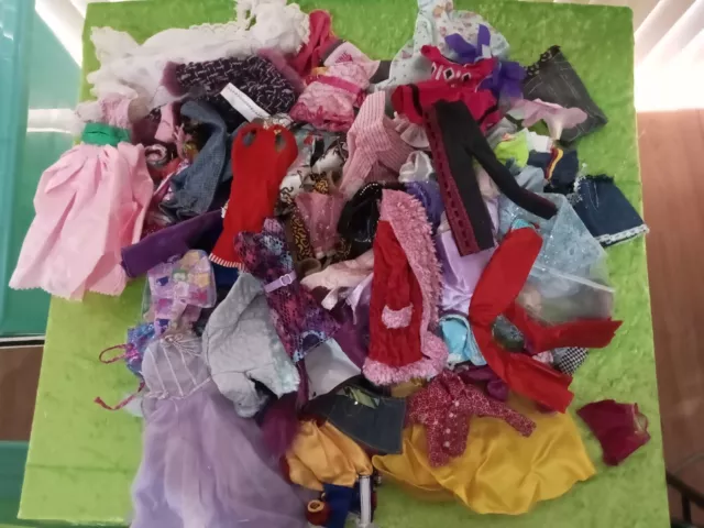 ❤️ Used Mixed Bag Of Dolls Clothes Including  Barbie Bratz + #3 Bulk Lot