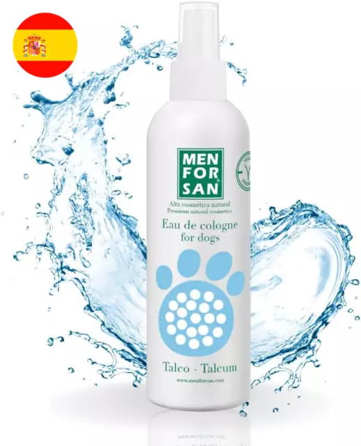 Agua de Colonia Menforsan para Perros Talco - 125 ml. Conmabte mal olor