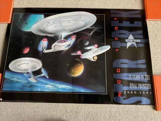 Star Trek 25th Anniversary Limited Edition Poster 24” x 36” The Enterprise 1991